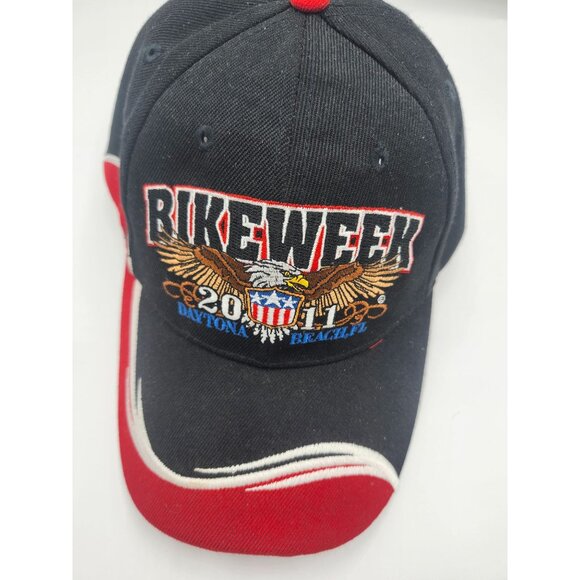 2011 Bike Week Daytona Beach Hat American Eagle Red White Black - Picture 1 of 5